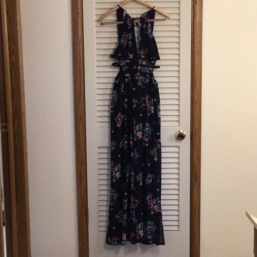 Express Blue Floral maxi dress